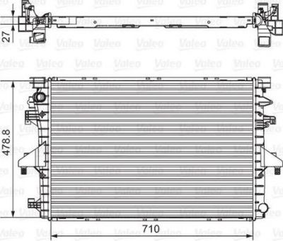 Valeo 701654 радиатор, охлаждение двигателя на VW MULTIVAN V (7HM, 7HN, 7HF, 7EF, 7EM, 7EN)