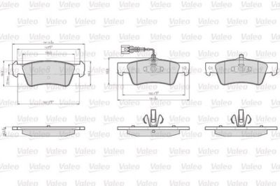Valeo 872367 комплект тормозных колодок, дисковый тормоз на VW TRANSPORTER V фургон (7HA, 7HH, 7EA, 7EH)