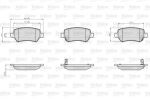 VALEO VL872417_колодки дисковые задние! Opel Astra G 1.8-2.2DT 01-04/Zafira 2.2i/DTi 01> (872417)