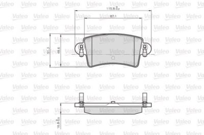 Valeo 872669 комплект тормозных колодок, дисковый тормоз на NISSAN INTERSTAR c бортовой платформой/ходовая часть