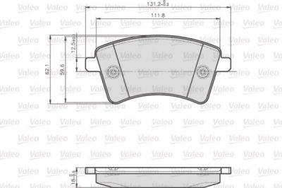 Valeo 872693 комплект тормозных колодок, дисковый тормоз на RENAULT KANGOO Express (FW0/1_)