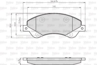 Valeo 872818 комплект тормозных колодок, дисковый тормоз на FORD TRANSIT c бортовой платформой/ходовая часть