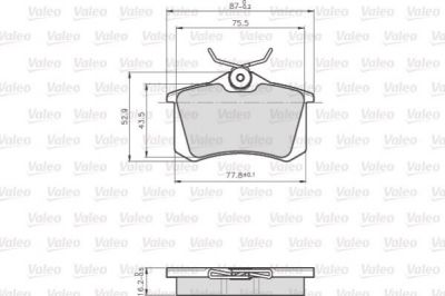 Valeo 872960 комплект тормозных колодок, дисковый тормоз на PEUGEOT PARTNER фургон