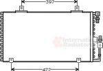 Van Wezel 03005106 конденсатор, кондиционер на AUDI 90 (89, 89Q, 8A, B3)