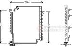 Van Wezel 03005135 конденсатор, кондиционер на AUDI 80 Avant (8C, B4)