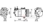 Van Wezel 0600K395 компрессор, кондиционер на Z4 (E85)