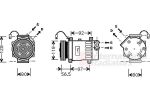 Van Wezel 0900K207 компрессор, кондиционер на PEUGEOT 206 SW (2E/K)