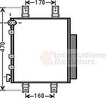 Van Wezel 11005063 конденсатор, кондиционер на DAIHATSU CUORE VI (L251, L250_, L260_)