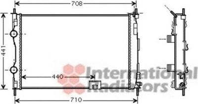 Van Wezel 13002288 радиатор, охлаждение двигателя на NISSAN QASHQAI / QASHQAI +2 (J10, JJ10)
