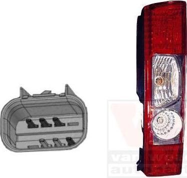 Van Wezel 1651922 задний фонарь на PEUGEOT BOXER автобус