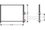 Van Wezel 17005303 конденсатор, кондиционер на FIAT IDEA (350_)