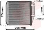 Van Wezel 17006416 теплообменник, отопление салона на FIAT DUCATO фургон (250, 290)