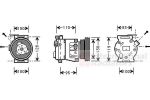Van Wezel 1700K035 компрессор, кондиционер на FIAT PALIO Weekend (178DX)
