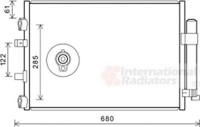 Van Wezel 18005484 конденсатор, кондиционер на FORD C-MAX II (DXA/CB7, DXA/CEU)