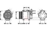Van Wezel 1800K431 компрессор, кондиционер на FORD FOCUS II седан (DA_)
