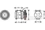 Van Wezel 2500K019 компрессор, кондиционер на HONDA ACCORD IV (CB)