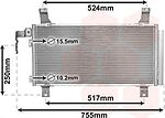 Van Wezel 27005157 конденсатор, кондиционер на MAZDA 6 Hatchback (GG)