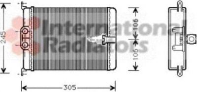 Van Wezel 30006187 теплообменник, отопление салона на MERCEDES-BENZ S-CLASS (W140)