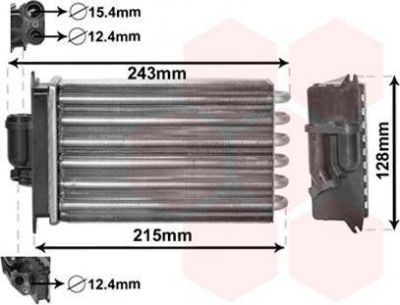Van Wezel 30006649 теплообменник, отопление салона на MERCEDES-BENZ S-CLASS (W140)