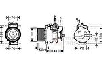 Van Wezel 3000K431 компрессор, кондиционер на MERCEDES-BENZ M-CLASS (W164)