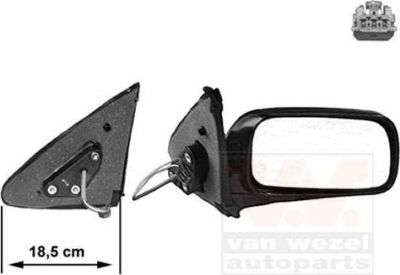 Van Wezel 3317806 наружное зеркало на NISSAN ALMERA I Hatchback (N15)