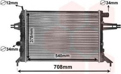 Van Wezel 37002272 радиатор, охлаждение двигателя на OPEL ZAFIRA A (F75_)