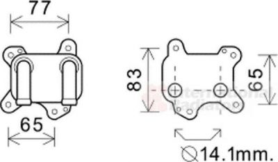 Van Wezel 37003581 масляный радиатор, двигательное масло на OPEL CORSA C фургон (F08, W5L)