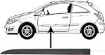 Van Wezel 3750423 облицовка / защитная накладка, дверь на OPEL CORSA D
