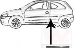 Van Wezel 3777429 облицовка / защитная накладка, боковина на OPEL CORSA C (F08, F68)
