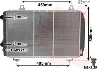 Van Wezel 40002112 радиатор, охлаждение двигателя на FIAT DUCATO Panorama (280)
