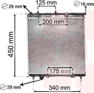 Van Wezel 40002288 радиатор, охлаждение двигателя на PEUGEOT 208