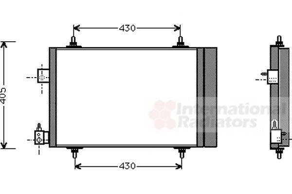 Van Wezel 40005193 конденсатор, кондиционер на PEUGEOT 406 Break (8E/F)