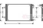 Van Wezel 43005234 конденсатор, кондиционер на RENAULT ESPACE III (JE0_)