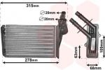 Van Wezel 43006228 теплообменник, отопление салона на RENAULT CLIO II (BB0/1/2_, CB0/1/2_)