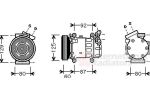 Van Wezel 4300K080 компрессор, кондиционер на RENAULT CLIO II (BB0/1/2_, CB0/1/2_)