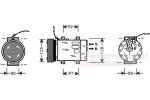 Van Wezel 4300K243 компрессор, кондиционер на RENAULT MEGANE I (BA0/1_)