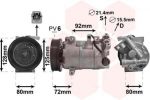Van Wezel 4300K489 компрессор, кондиционер на RENAULT MEGANE III купе (DZ0/1_)