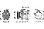 Van Wezel 5300K447 компрессор, кондиционер на TOYOTA COROLLA седан (_E12J_, _E12T_)
