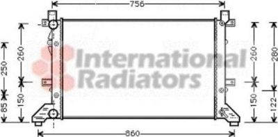 Van Wezel 58002250 радиатор, охлаждение двигателя на VW LT 28-46 II c бортовой платформой/ходовая часть (2DC, 2DF, 2