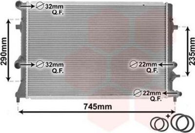 Van Wezel 58002289 радиатор, охлаждение двигателя на SKODA YETI (5L)