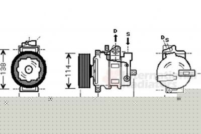 Van Wezel 5800K265 компрессор, кондиционер на VW TOUAREG (7P5)