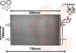 Van Wezel 59005140 конденсатор, кондиционер на VOLVO C30