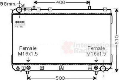 Van Wezel 81002108 радиатор, охлаждение двигателя на SSANGYONG KORANDO (KJ)