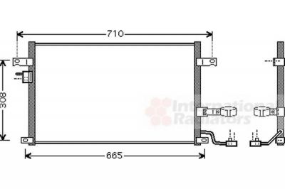 Van Wezel 81005056 конденсатор, кондиционер на CHEVROLET NUBIRA седан