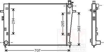 Van Wezel 82002204 радиатор, охлаждение двигателя на HYUNDAI TUCSON (JM)