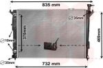Van Wezel 82002352 радиатор, охлаждение двигателя на HYUNDAI SANTA FE II (CM)