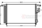Van Wezel 82005175 конденсатор, кондиционер на HYUNDAI SANTA FE II (CM)