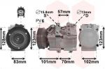 Van Wezel 8200K209 компрессор, кондиционер на HYUNDAI TUCSON (JM)