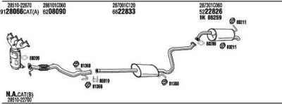 WALKER HY55003 система выпуска ог на HYUNDAI GETZ (TB)