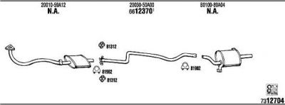 WALKER NI80402 система выпуска ог на NISSAN SUNNY II (N13)